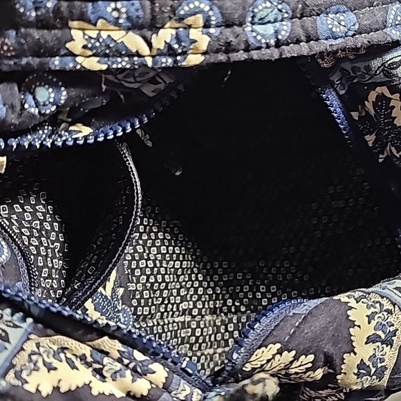 Vera Bradley Maple Leaf navy shoulder bag satchel purse blue coin Retired VGUC - Picture 12 of 13